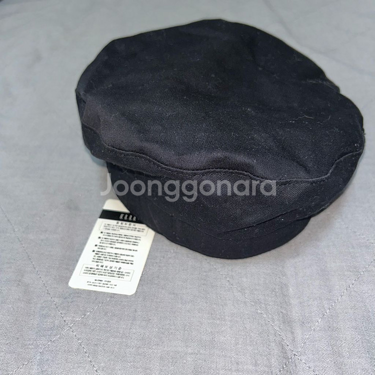 (새상품)엘르 베레모 금장 빵모자 검정 블랙 체인 캡텐--6