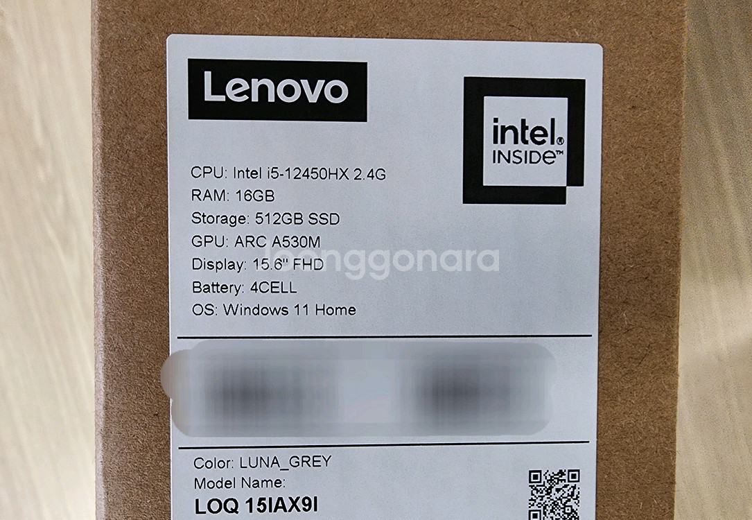 레노버 LOQ 15IAX9I 게이밍 노트북 i5 아크A--2