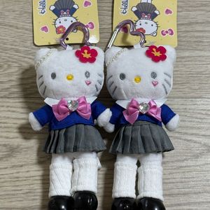 산리오 헬로키티 고고걸 갸루 롱다리 키티교복 키링 개별