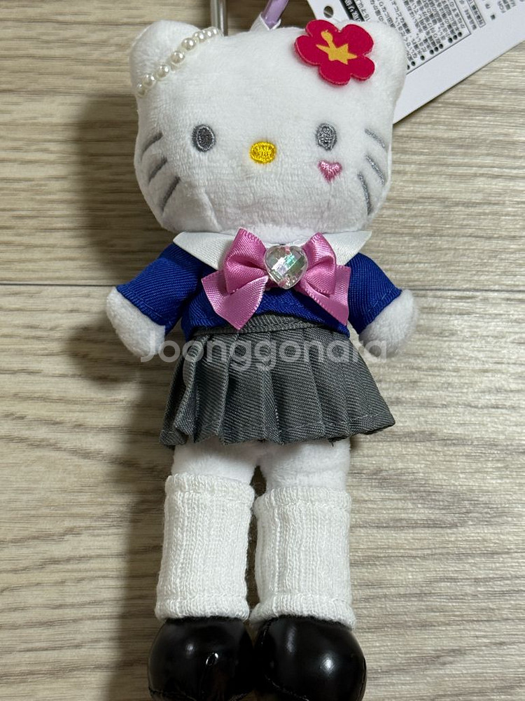 산리오 헬로키티 고고걸 갸루 롱다리 키티교복 키링 개별--3
