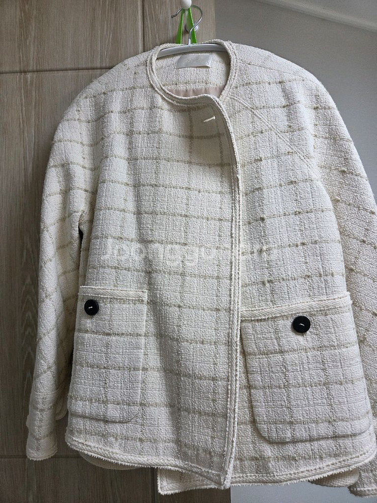 SJSJ 트위드 자켓 아이보리--1