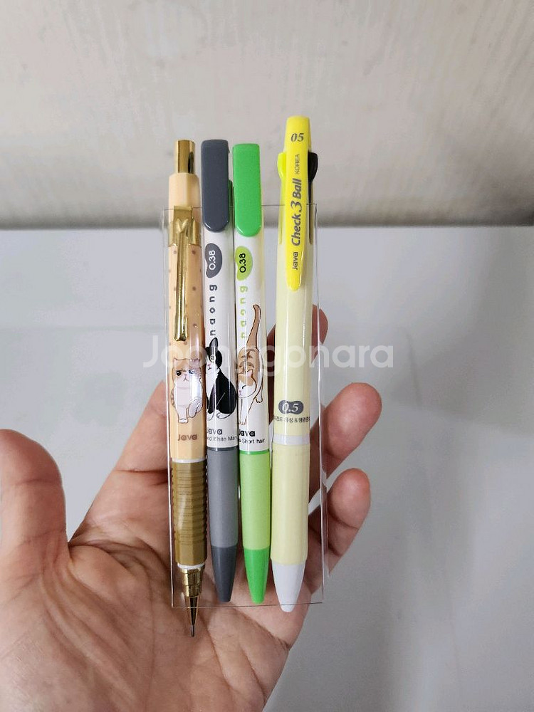 새상품 고양이 볼펜세트--1