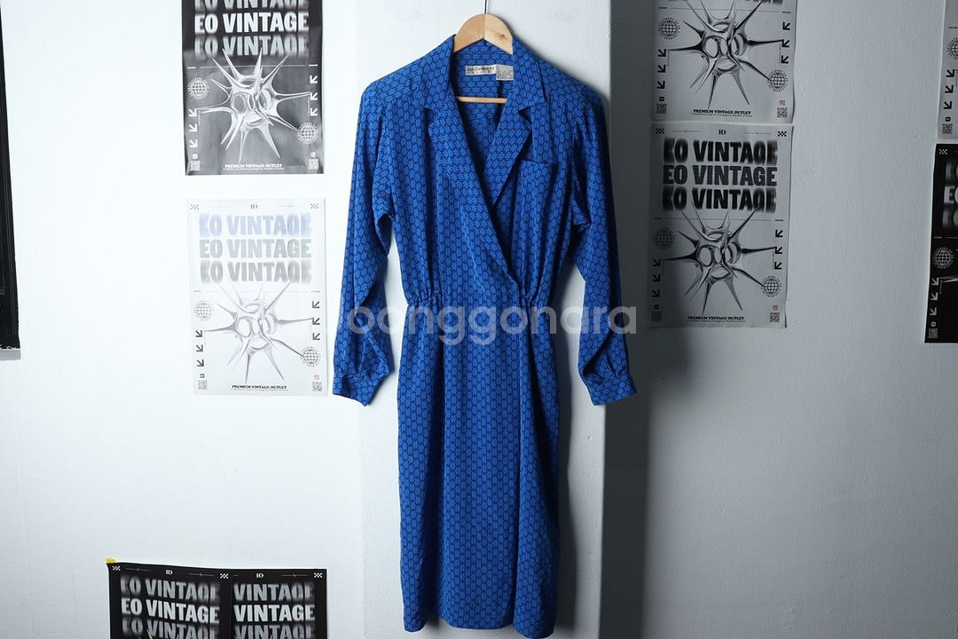 W(M) 브랜드빈티지 드레스 원피스 리즈클레이본 패턴--1