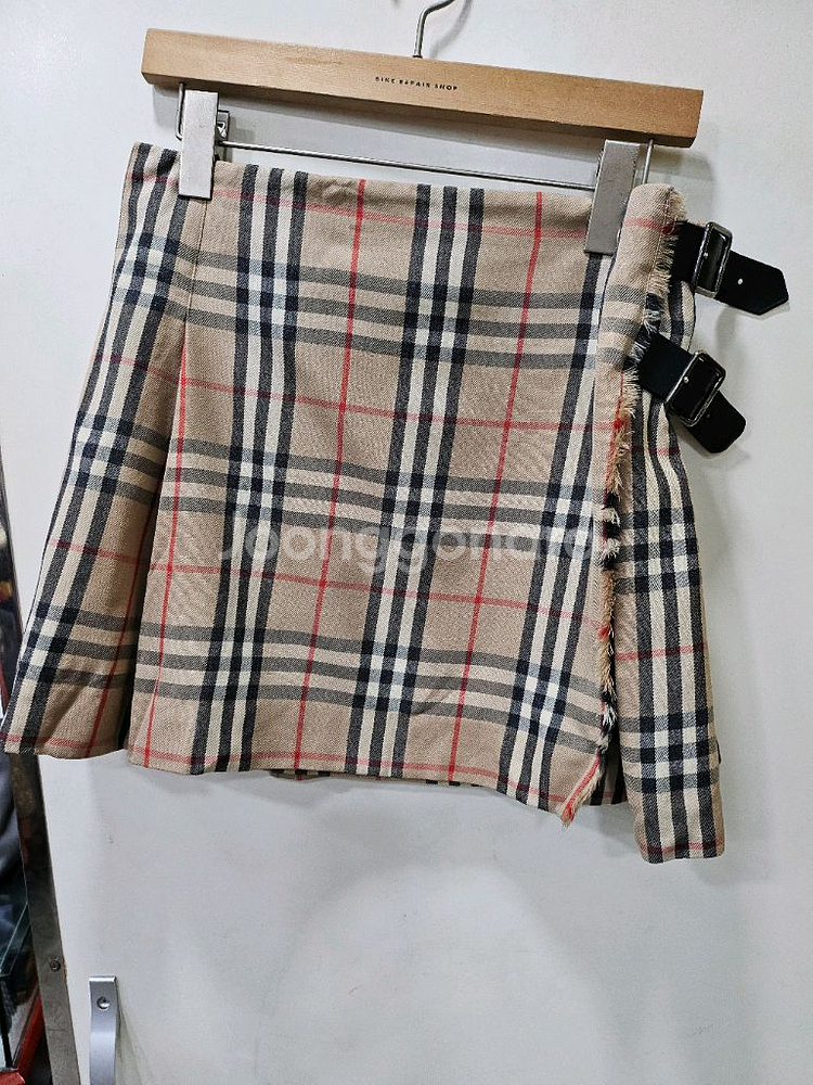 버버리 노바체크 랩 스커트--0