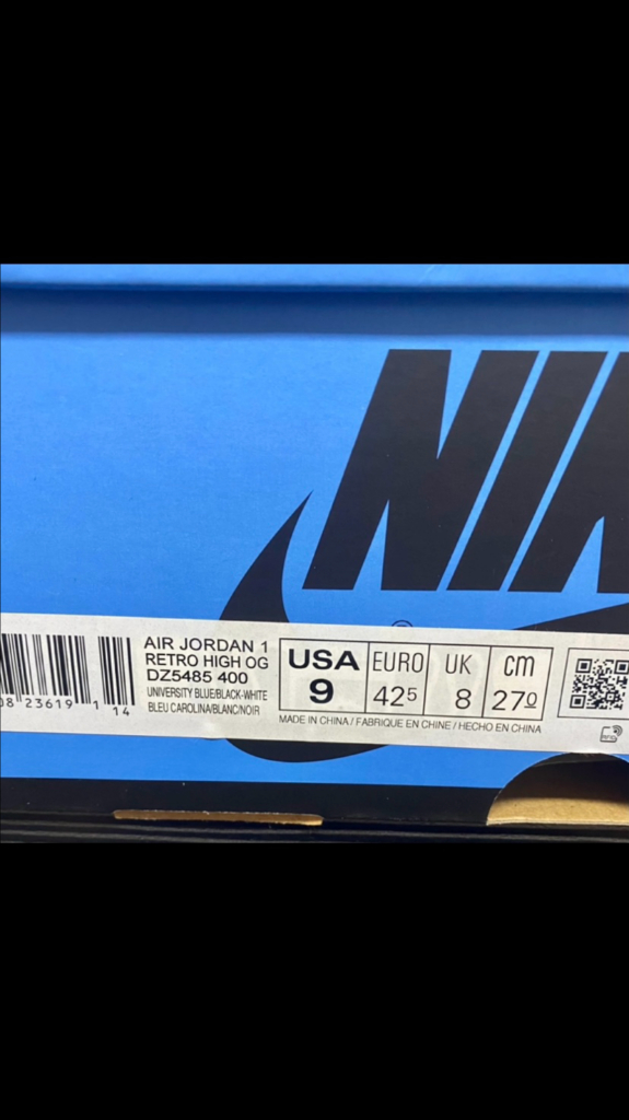 조던1 레트로 하이 OG 유니버시티 블루 UNC Toe 이미지