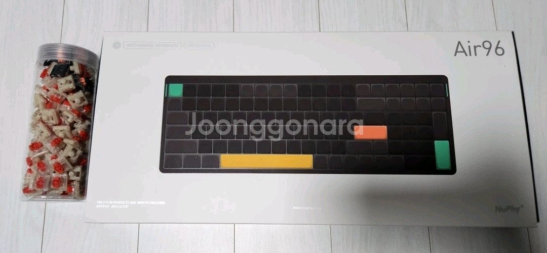 NUPHY AIR96 V2 적축 바솔트블랙, 한글각인--0