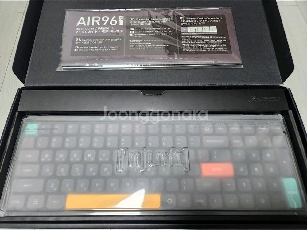 NUPHY AIR96 V2 적축 바솔트블랙, 한글각인--2
