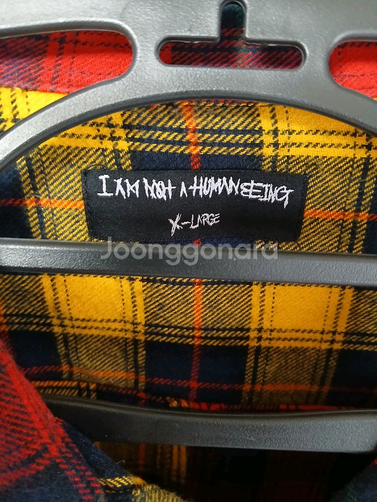 아임낫휴먼비잉 타탄체크셔츠 XL--2