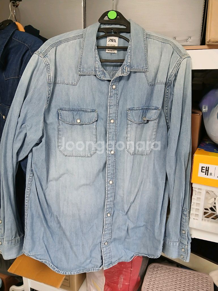ZARA 데님셔츠 3종일괄 XL--4