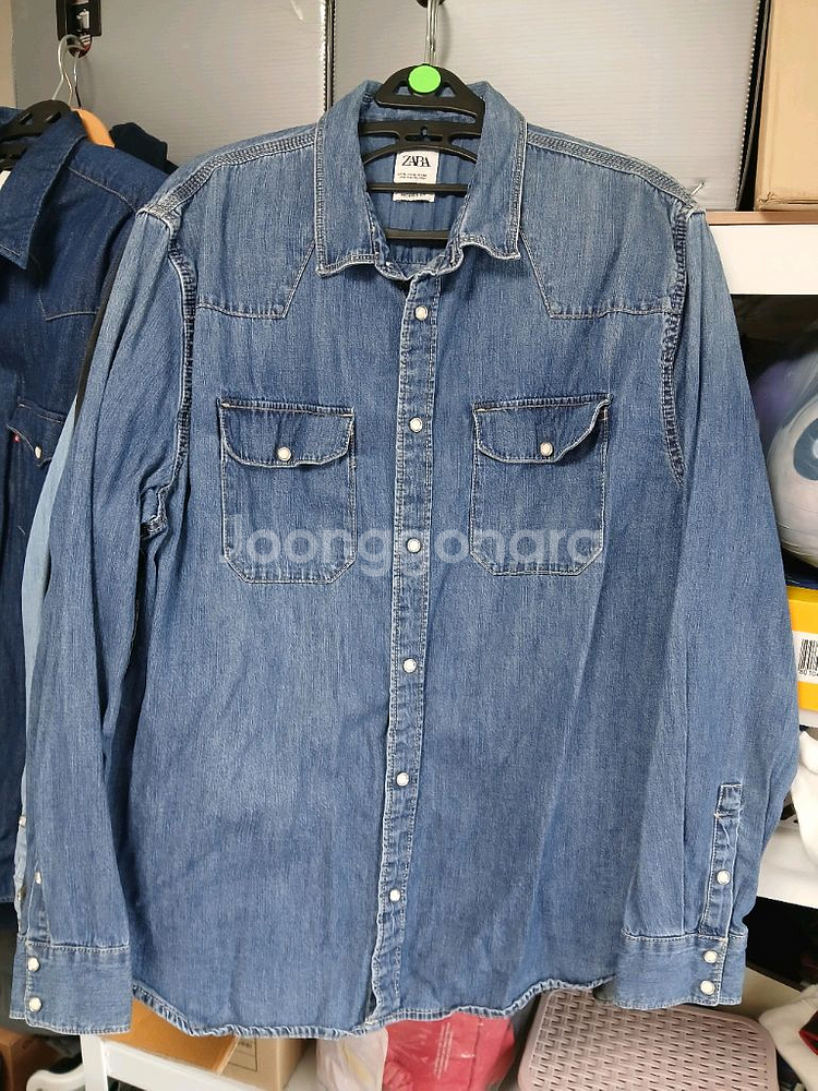ZARA 데님셔츠 3종일괄 XL--0
