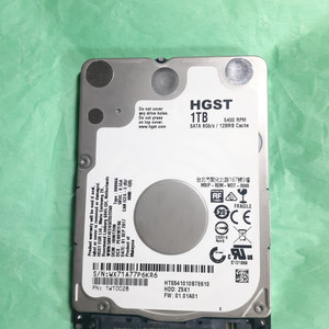 미사용급 노트북하드 히다치 HGST 1TB 2.5 슬림