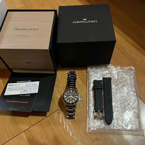 해밀턴 카키 네이비 스쿠바 43mm 판매합니다.