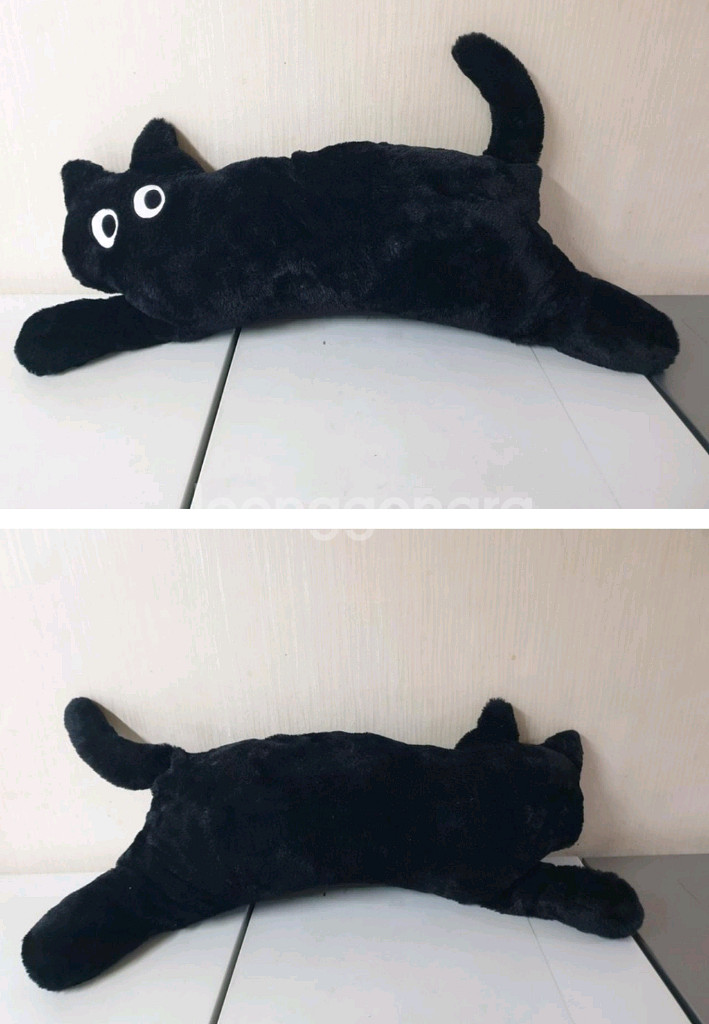 85cm 큰인형 고양이인형 블랙고양이 네로 큰고양이인형--0