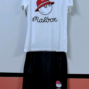 (S.M)MALBON 여성용 라운드티+반바지 세트