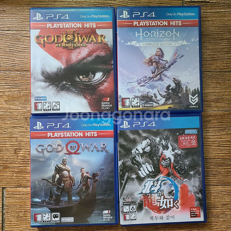 PS4 갓 오브 워 시리즈 + 호라이즌 + 용과 같이--0