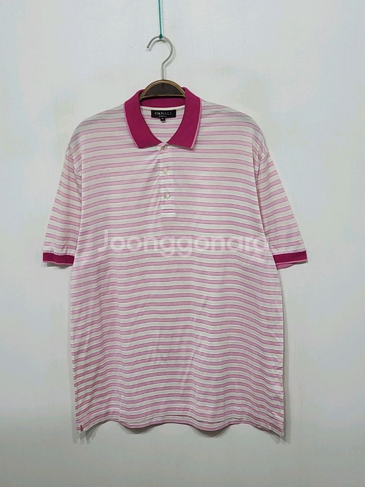 (XL) 까날리 반팔 카라티 단가라 PK티셔츠 이태리판--0