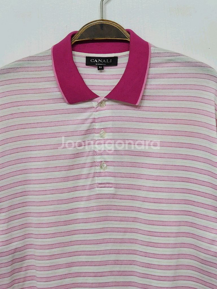 (XL) 까날리 반팔 카라티 단가라 PK티셔츠 이태리판--1