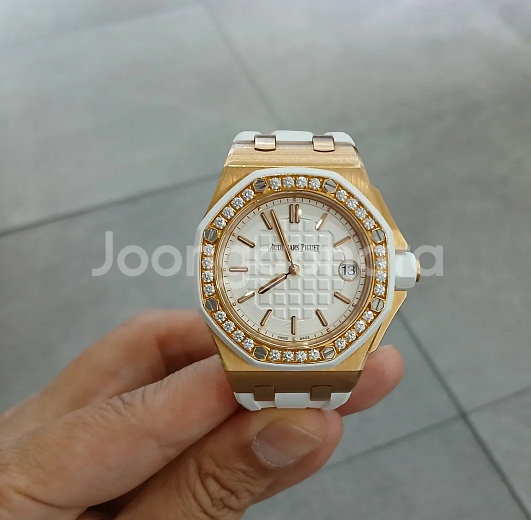 오데마피게 로얄오크 오프셔 로즈골드 레이디 37MM--1