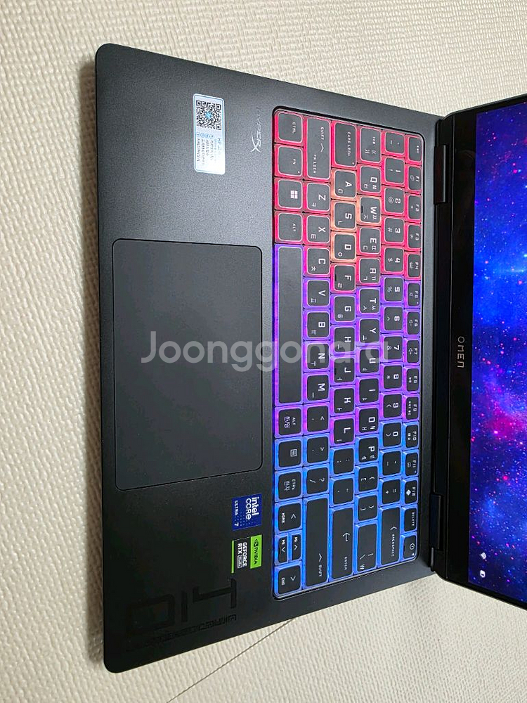 신품급 OLED 오멘14 게이밍노트북 울트라7 16램--0