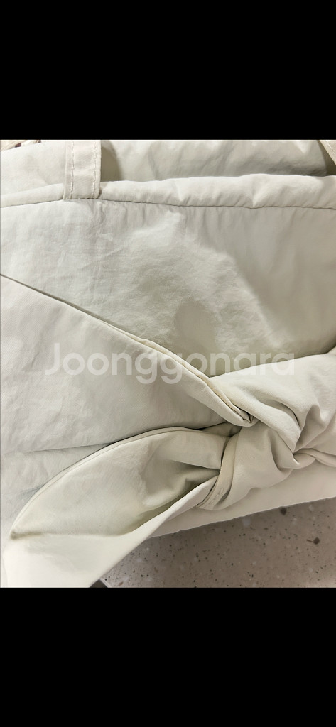 리본 나일론 보부상 가방 판매해요--3