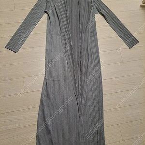 플리츠플리즈 롱 가디건 네이비.그레이