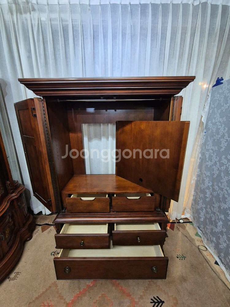 엔틱 원목 Lane 3D TV Cabinet/입본장--8