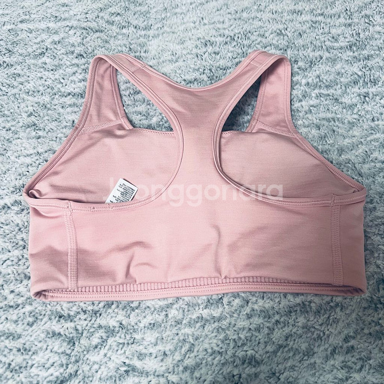 나이키 스우시 미디엄 서포트 핑크 스포츠브라 (M)--3