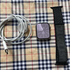 애플워치7스테인리스 45mm 실버 SS급