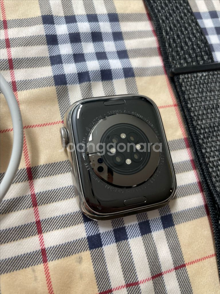 애플워치7스테인리스 45mm 실버 SS급--2