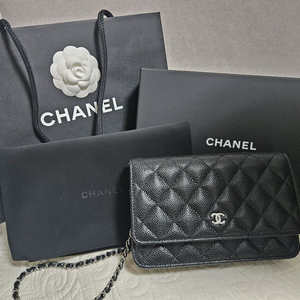 샤넬 woc 캐비어 블랙 은장 (풀박스)