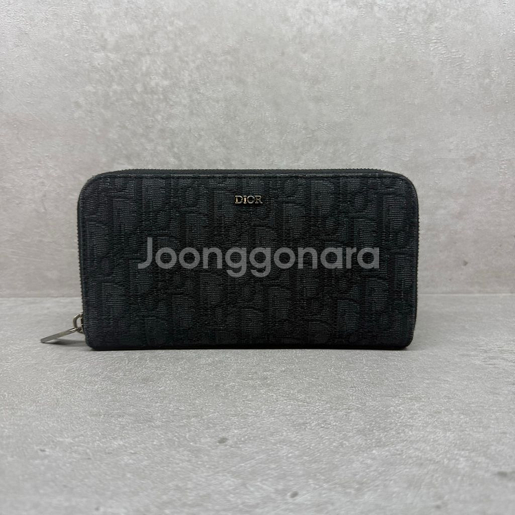 [정품]디올 오블리크 지퍼돌이 장지갑--0
