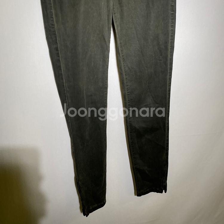 38)자라 여성 워싱 코튼 스판 면바지--2