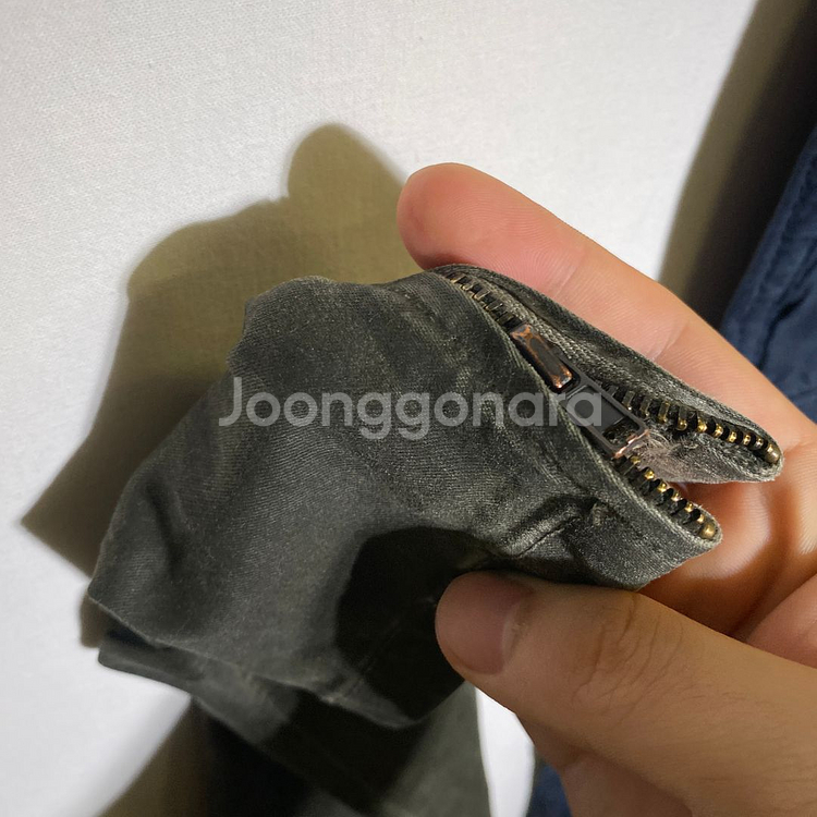 38)자라 여성 워싱 코튼 스판 면바지--8