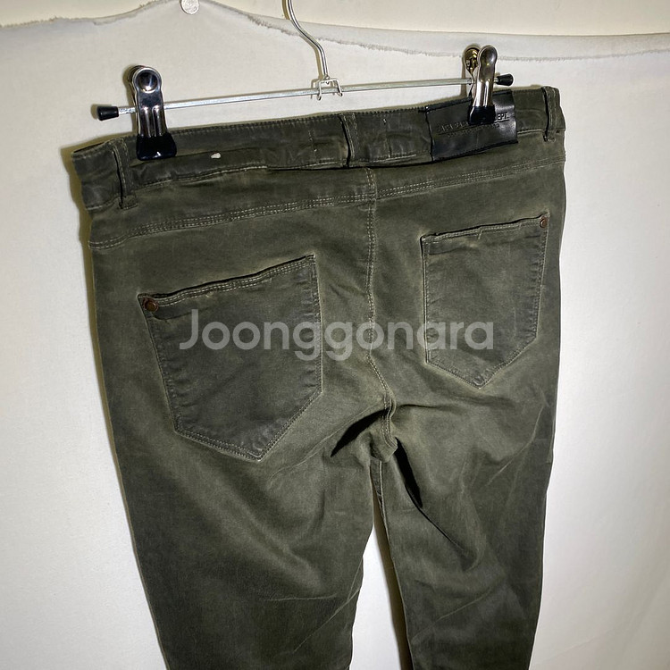 38)자라 여성 워싱 코튼 스판 면바지--4