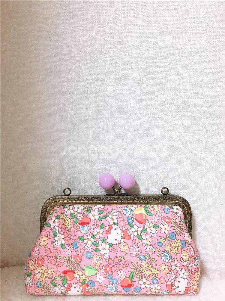퀼트 키티 원단 파우치--3