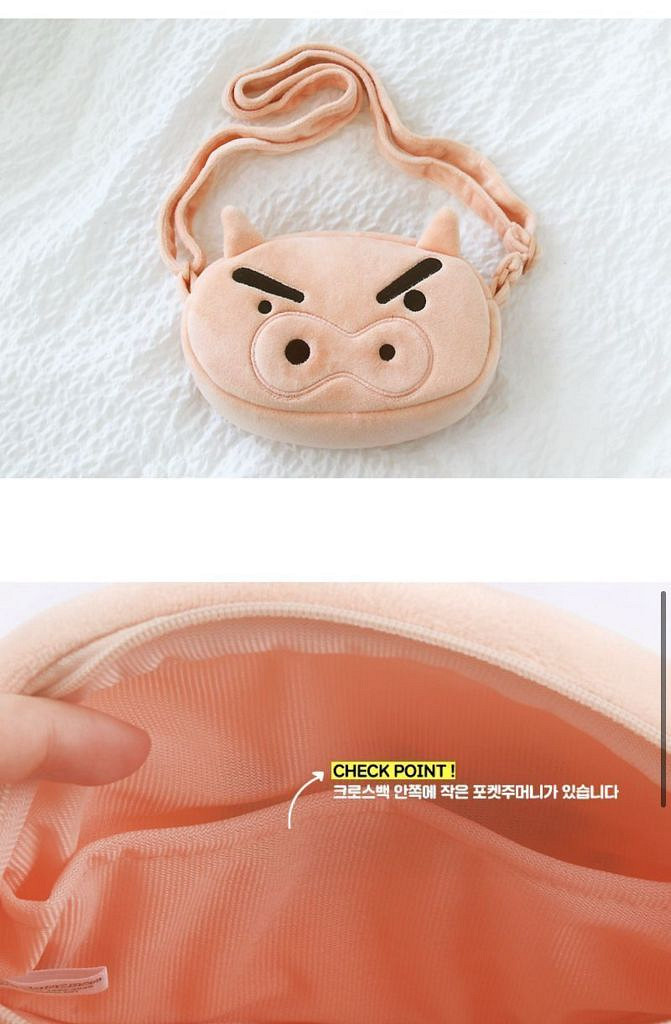 짱구 흰둥이 부리부리 크로스백 가방 2개 세트--5