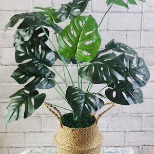 새상품)대형 몬스테라 조화 해초바구니 인테리어소품