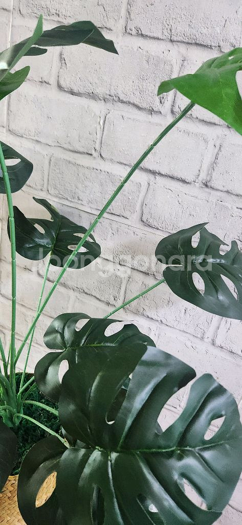 새상품)대형 몬스테라 조화 해초바구니 인테리어소품--5