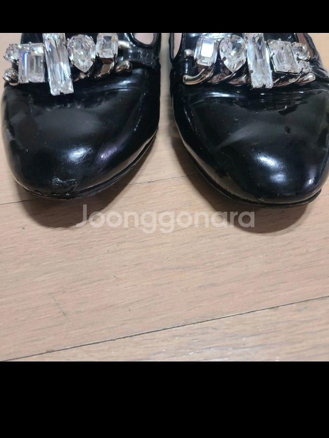 정품 miu miu 미우미우 보석 크리스탈 펌프스 37--4