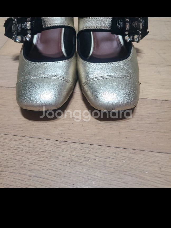 정품 LANVIN 랑방 연한골드 펌프스 250--3