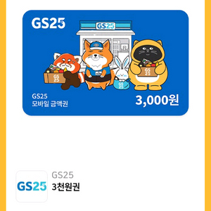 GS25 3천원권 기프티콘