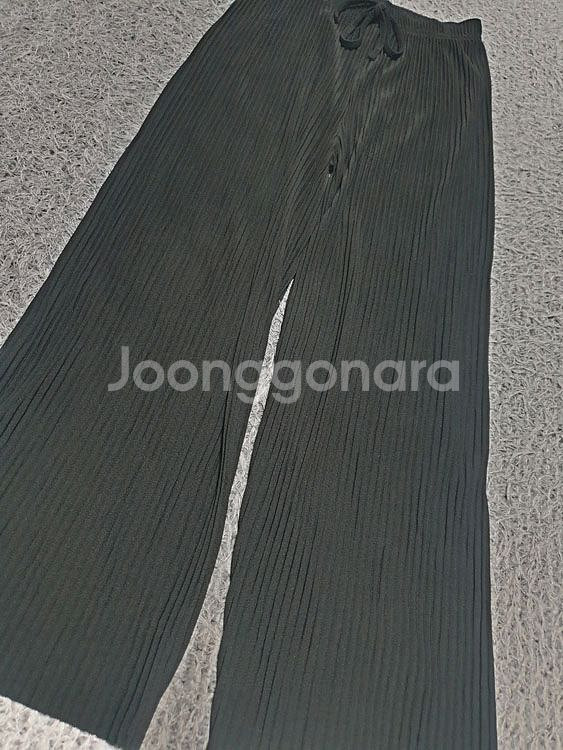 S/S 와이드 주름 팬츠 Free/Black (착샷O)--4
