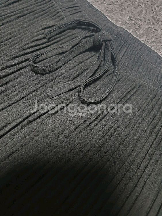 S/S 와이드 주름 팬츠 Free/Black (착샷O)--6