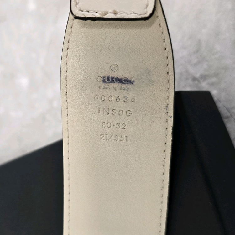 구찌 홀스빗 레더 여성 벨트 80사이즈 판매--5