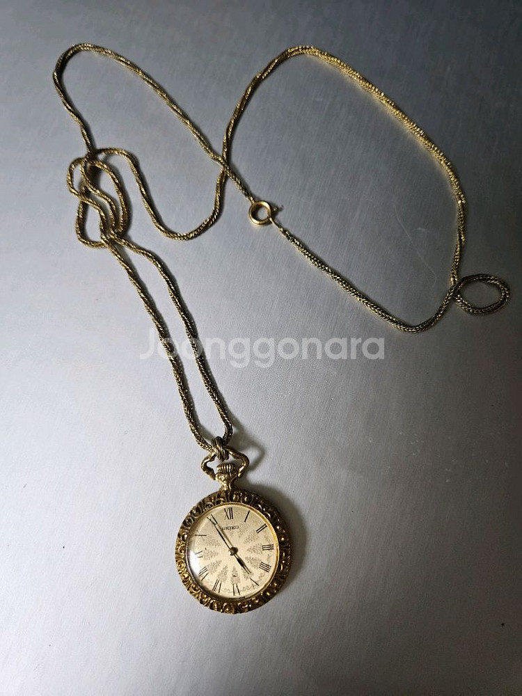 세이코 올금장 여성용 수동 태엽식 목걸이 시계 /JAP--2