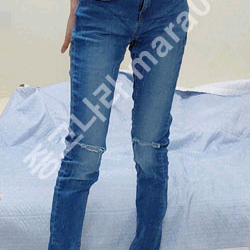할) 데님 밴딩 찢청 스키니진 XS (착샷O)