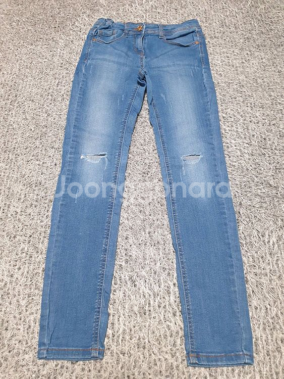 할) 데님 밴딩 찢청 스키니진 XS (착샷O)--4