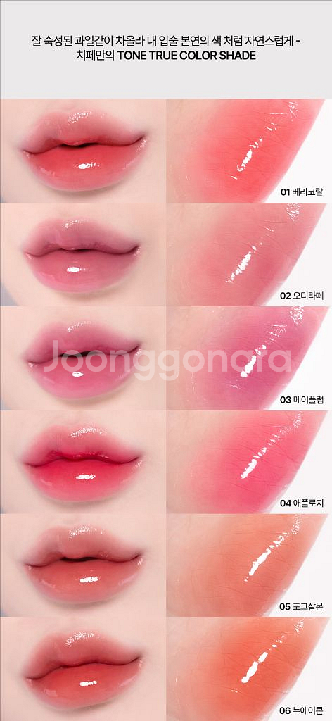 치페 톤 트루 글로우 케어 틴트 5종 새상품--0