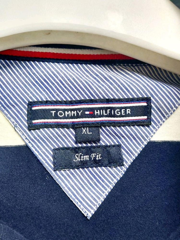 타미힐피거 남성반팔티100 폴로 카라티 이미지