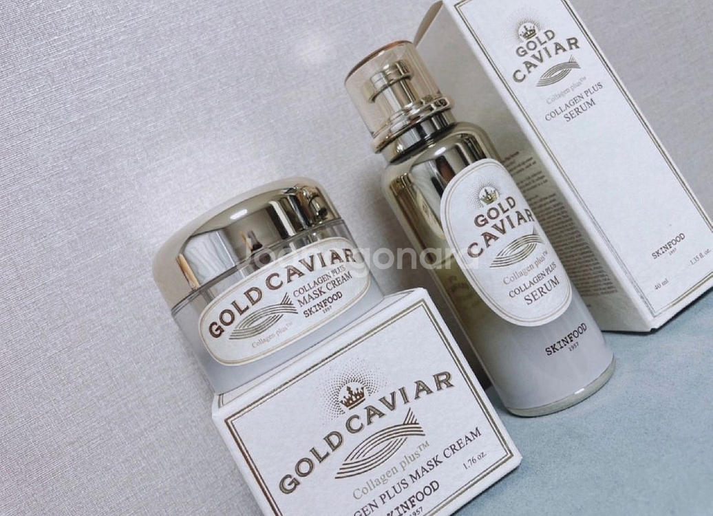 스킨푸드 골드 캐비어 콜라겐 플러스 마스크크림--1